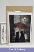 Giclee Art Print "Chats Sous La Pluie" by Dan Jon Sr, Artists Proof number 1 of 2, printed on 230gsm