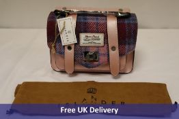 Islander Harris Tweed Pink/Blue Tartan Mini Satchel