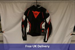 Dainese Estrema Air Tex Jacket, Black/White/Fluo-Red, Size 52