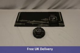 The Just Slate Company items to include 2x Large Mackerel Serving Trays, 8x Whale Coasters, 8x Octop