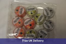 Ten Vivid Gleam Glitter Cream for Face Art, 3x Heaven, 3x Pineapple, 4x Antigravity