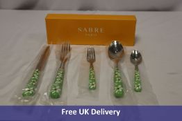 Sabre Paris Daisy 5 Piece Place Setting, Green