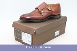 Church's Men's Coleridge Doha Leather Monk Strap Shoes, Brown, Size 8 F. Box damaged, Some scuffs On