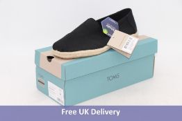Mens Toms Alpargata Rope Shoes, Black, UK 10