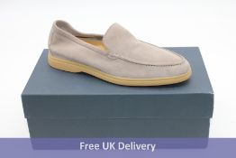 Suitsupply Men's Suede Slip on Shoes, Grey, EU Size 43