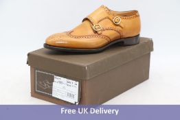 Church's Men's Wyatt Monk Strap Doha Shoes, Light Tan, UK 7.5 F. Box damaged, Some Scuff Marks on So