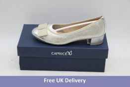 Caprice Women's Classic Ballerina Shoes, Silver, UK 8