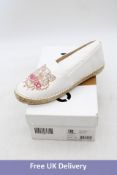 Kenzo Espadrilles Classic Tiger Shoes, Off White, Size 38. Box damaged