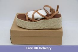 Alohas Paw Paw Espadrille Platform Sandals, Brown, UK 6