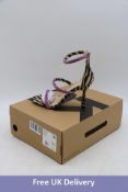 Kurt Geiger Women's Zebra Print Foster Sandal, Tan/Black/Pink, Size 41