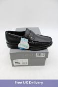 Two Pavers Wide Fit Leather Loafers, Black, 1x Size 7, 1x Size 10
