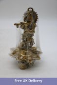 Brass Hanging Lord Krishna with Bells, 20cm, without Chain