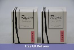 Six Rigaud BPM 123 522 Small Candle, Rose, 60g