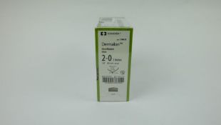 Covidien DERMALON Nylon Suture, Reverse Cut, Size 2-0, Blue, 18", Needle C-15, MFID: 8886174451