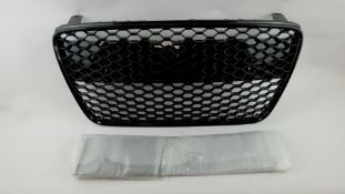 Front Grille honeycomb for Audi R8 MK1 2007-2012, Comes with a removable license plate holder