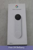 Google Nest Video Doorbell, White, Battery Powered