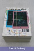 Ten Kid's LCD Colourful Writing Tablets, 5x Blue and 5x Pink