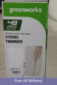 Greenworks String Trimmer GD24X2LT, 48 V. Box damaged