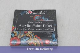 Twenty-four Packs of Draiolish Multi Surface Acrylic Paint Pen Set, 12 Per Pack