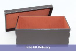 Three Osco Faux Leather DVD Storage Box, Brown