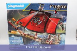 Two Playmobil 70411 Large Floating Pirate Ships with Cannons, Age 5+