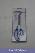 Twelve First Aid Only Toenail Scissors with Extra Long Handle, White/Blue