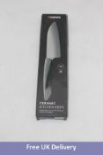 Kyocera Ceramic ZK Series 14cm Kitchen Knife, Black. OVER 18's ONLY