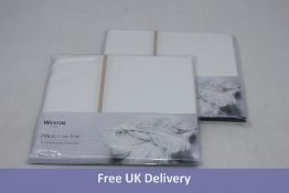 Two Packs Westin Store Pillow Case Pairs, White, 51 x 91cm