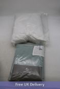 Three Urbanara Bedding items to include 1x Bellvis Cushion Cover, Green, 40cm x 60cm, 1x Cercosa Duv