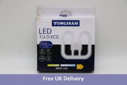 Seven Tungsram LED TU-D ECG Lightbulbs, 4000K Cool White, 12.5W, 1550lm, GR10q, PF 0.9