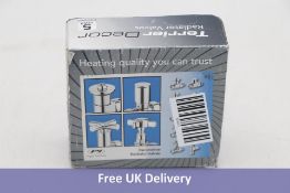 Pegler Yorkshire Traditional Cross Top Angled Radiator Valve 15mm, x 1/2 Chrome Plated Two in a Box.
