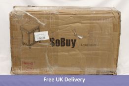 Sobuy Kitchen Trolley FKW13-WN-32175, White/Natural. Box damaged