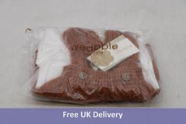 Seven Wedoble Babysuit and Shortie Set, Terracotta/ White to include 2x 12mths, 4x 18mths and 1x 24m
