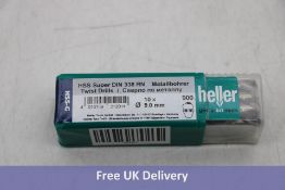 Ten Heller HSS Super Din 338 RN Twist Drill Bits, 9.0mm