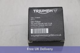 Four Triumph Spin on Oil Filter, T1218001, Boxes Damaged