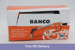 Ten Bahco Bi Metal 24 TPI Frame & Blade Hacksaw, Orange, 300mm. Box damaged