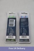 Two Packs of Philips Sonicare Toothbrush Heads, 1x W3 Premium White 4-Pack and 1x G3 Premium Gum Car