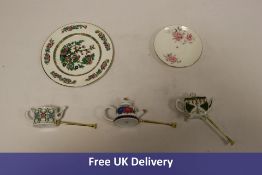 Ten Assorted Miniature Teapots and Plates for Display Purposes to include 7x Teapots, 3x Plates, 6 p