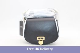 Ralph Lauren Leather Medium Black Crossbody Bag, 15 x 20 x 7cm