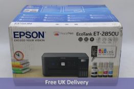 Epson EcoTank ET-2850U Multifunction Printer, Black. Box damaged