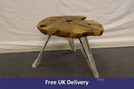 Brillibrum Tree Root Side Table with Metal Legs