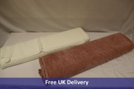 Two Quality Textiles to include 1x Crepe Stretch, Ecru, 1x 21w Pa Cord, Old Rose, 10m