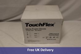 Two TouchFlex Nitrile Disposable Gloves 100 Pack, Blue, Large, 10 Packs. Expiry 12/2027