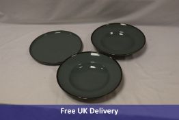 Two Zara Porcelain Kitchen Set to include 4x Dinner Plates, 8x Dishes, Grey