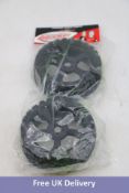 Three Pairs Corally Offroad 1/8 Monster Truck Tyres, Gripper Glued On Black Rims, 3 Pairs, C-00180-3