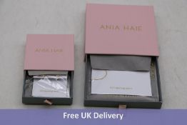 Two Ania Haie items to include 1x Glam Tag Pendant Necklace, Sterling Silver and 1x Glam Mini Climbe