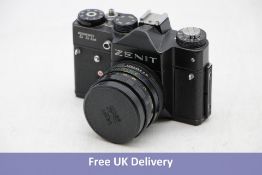 Zenit TTL Mirror Reflex Camera, Black with Helios 44m 2/58 Lens. Used, No Film, Not tested