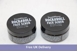 Two Triumph & Disaster Rock n Roll Face Scrub, Black, 145g, Expiry Date 08/2024