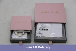 Two Ania Haie items to include 1x Smooth Twist Chain Necklace, Sterling Silver and 1x Pearl Mini Hoo
