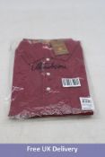 Stenströms Men's Linen Polo T-Shirt, Red, Size XXL